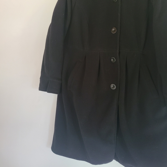 Roaman’s Plus Size 24 Black Fleece Lined Coat Button Down - Picture 4 of 11